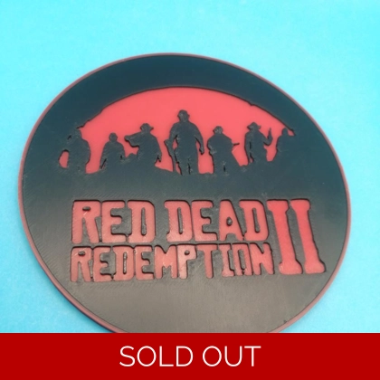 Red Dead Redemption 2 - 3D Printed Drinks Coaster Red Dead Redemption 2 - 3D Printed Drinks Coaster